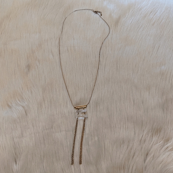 Handmade stone and metal bar long necklace - Picture 3 of 6